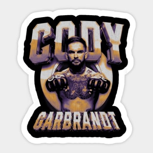 Cody Garbrandt Retro Bitmap Sticker